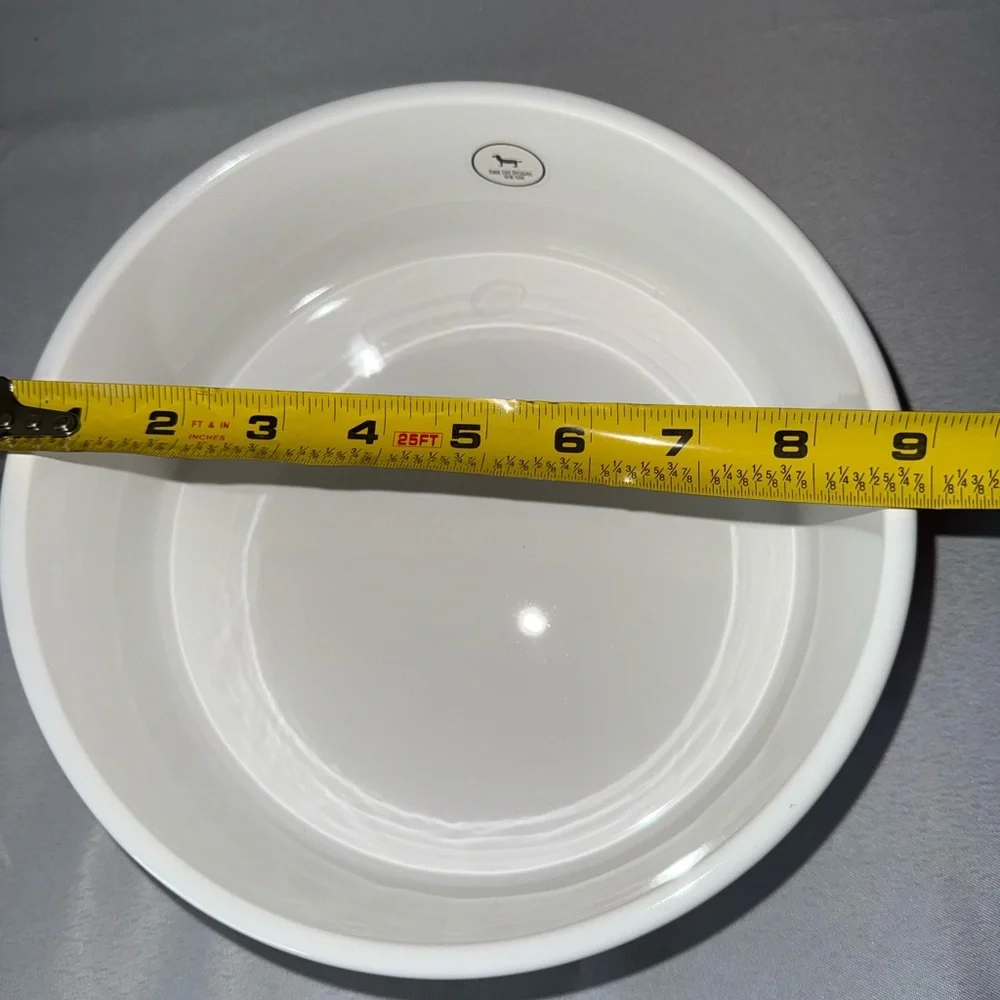 Park Life Design White Ceramic Classic Pet “Water”Bowl Large